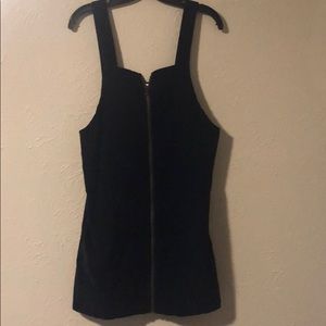 Front zip corduroy dress